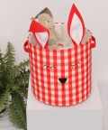 Rabbit Round Basket-Red