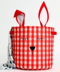 Rabbit Round Basket-Red
