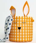 Rabbit Round Basket-Yellow