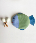 Whitewater Kids Newborn Gift Set Organic Mustard Seed Fish Pillow,Maracas