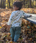 Whitewater Kids Unisex Organic Fish Print Kurta Mint Pants