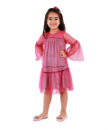 Plumeti Overlay Stripe Dress