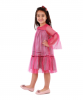 Plumeti Overlay Stripe Dress