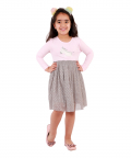 Horse Embroidery Dress With Star Shimmer Net At Skirt