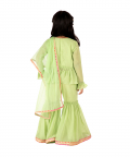 Green Sharara Set