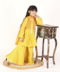 Mustard Sharara And Peplum Set