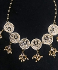 Kundan round choker necklace