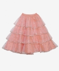 Girl Pink One Shoulder Ruffled Lehenga Choli With Dupatta