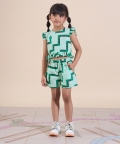 Snakes And Ladders Girls Table Print Top And Shorts Sets