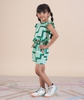 Snakes And Ladders Girls Table Print Top And Shorts Sets