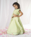 Green Chikankari Ghaghra Set