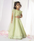Green Chikankari Ghaghra Set
