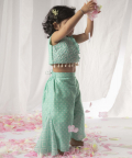 Green Bandhej Plazo Set