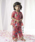 Floral Peacock Printed Peplum Set