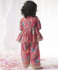 Floral Peacock Printed Peplum Set