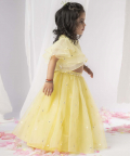 Yellow Mirror Ghaghra Set