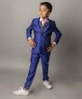 Blue 4 Piece Tuxedo Set