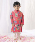 Peacock Kurta Nehru Jacket Set