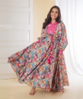 Floral Drawstring Ghaghra Set