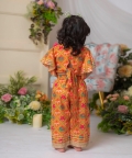 Orange Patola Top With Pant Set