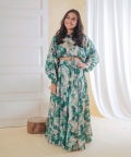 Bold Leaf Embroidered Top With Ghaghra
