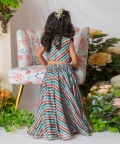 Leheriya Printed Blouse With Ghaghra