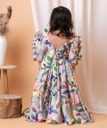 Blue Boho Ruffled Ghaghra Set