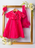 Pink Bandhej Ghaghra Set(Without Wrap)