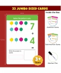 Simple Maths Write & Wipe Jumbo Activity Flash Card 32 Cards