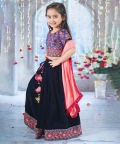 Blouse With Lehenga And Sequin Moti Work Dupatta
