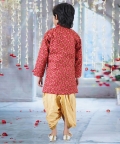Bageecha Floral Thread Work Angrakha Sherwani With Dhoti
