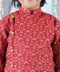 Bageecha Floral Thread Work Angrakha Sherwani With Dhoti