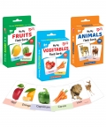 Cards Fruits Vegetables And Animals Pack Of 3-96 Flash Cards
