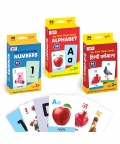 Alphabets Numbers & Hindi Varnmala Pack Of 3-108 Flash Cards