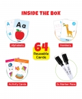 Alphabet & Number Flash Cards Set-2,(64 Cards & Marker Pen)