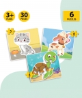 Baby Animals And Ocean Animals- 15 Puzzle Pcs Each, Set Of 2