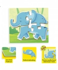 Jungle, Farm & Ocean Animals - 15 Puzzle Pcs Each,Set Of 3