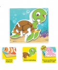 Jungle, Farm, Baby & Ocean Animals-15 Puzzle Pcs Each,Set- 4