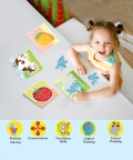 Jungle & Farm Animal, Fruit & Vegs-15 Puzzle Pcs Each,Set- 4