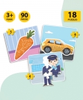Puzzle Set - 15 Puzzle Pcs Each,Set of 6