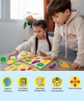 Puzzle Tray (Set Of 2) - Knob And Peg Puzzle- 20 Pegs