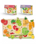 Puzzle Tray (Set Of 2) - Knob And Peg Puzzle- 20 Pegs