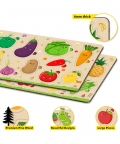 Puzzle Tray (Set Of 2) - Knob And Peg Puzzle- 20 Pegs