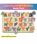 Puzzle Tray (Set Of 4), Abc - Knob And Peg Puzzle- 56 Pegs