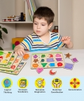 Puzzle Tray Set Of 5 - Knob And Peg Puzzle- 68 Pegs