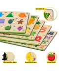 Puzzle Tray Set Of 5 - Knob And Peg Puzzle- 68 Pegs