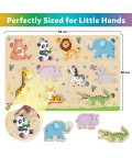 Puzzle Tray Set Of 5 - Knob And Peg Puzzle- 68 Pegs