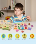 Puzzle Tray Set Of 6 - Knob And Peg Puzzle- 78 Pegs