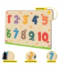 Counting 1-10 Puzzle Tray - Knob And Peg Puzzle- 10 Pegs