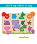 Shapes & Colours Puzzle Tray - Knob And Peg Puzzle- 12 Pegs